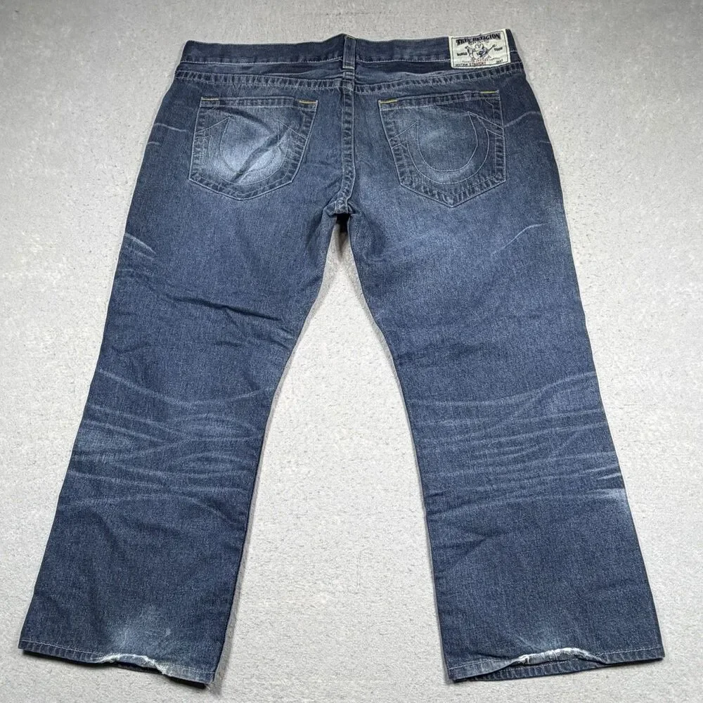 True Religion Jeans Mens Size 42 Blue Denim Straight Jeans 5-Pocket